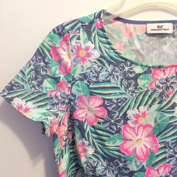 Vineyard Vines Island Floral Top S - Picture 4 of 6